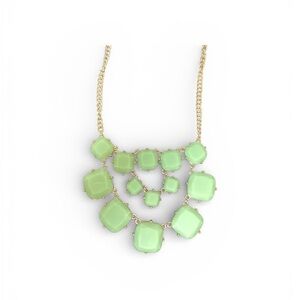 Mint green bib necklace